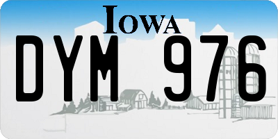 IA license plate DYM976