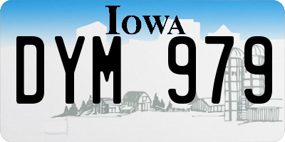 IA license plate DYM979