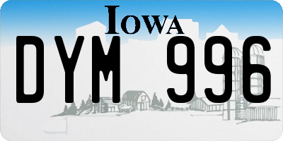 IA license plate DYM996