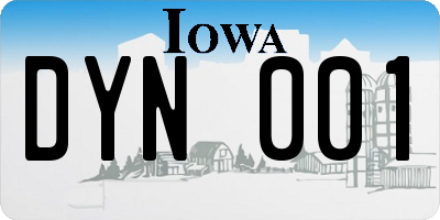 IA license plate DYN001