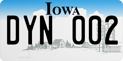 IA license plate DYN002