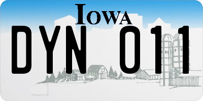 IA license plate DYN011