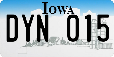 IA license plate DYN015