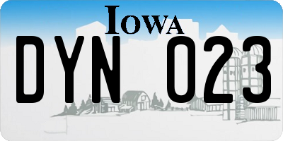 IA license plate DYN023
