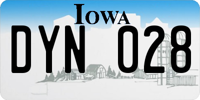 IA license plate DYN028