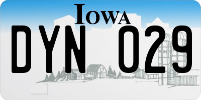 IA license plate DYN029