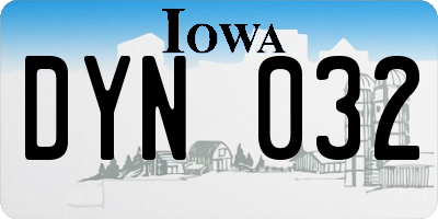 IA license plate DYN032