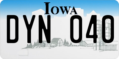 IA license plate DYN040