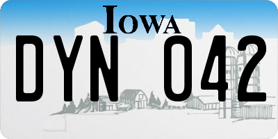 IA license plate DYN042