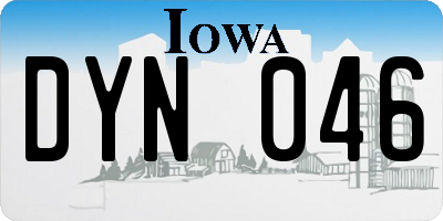 IA license plate DYN046