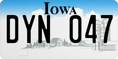 IA license plate DYN047