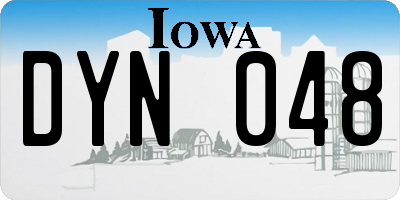 IA license plate DYN048
