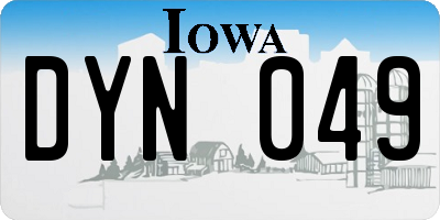 IA license plate DYN049