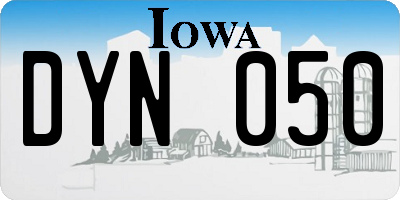 IA license plate DYN050