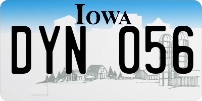 IA license plate DYN056
