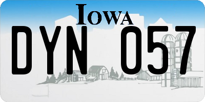 IA license plate DYN057