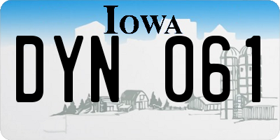 IA license plate DYN061