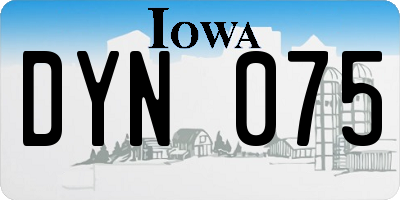 IA license plate DYN075