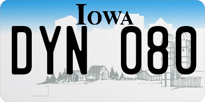 IA license plate DYN080