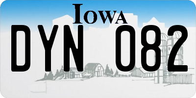 IA license plate DYN082