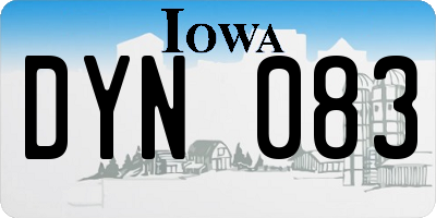 IA license plate DYN083