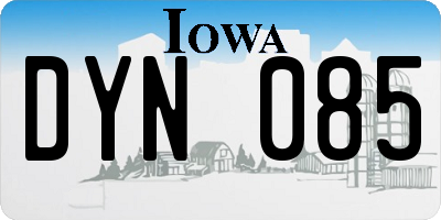 IA license plate DYN085