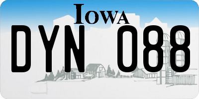 IA license plate DYN088
