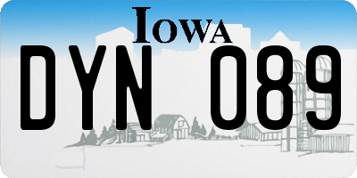 IA license plate DYN089