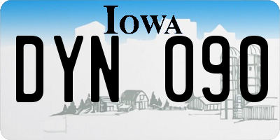 IA license plate DYN090