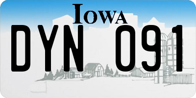 IA license plate DYN091