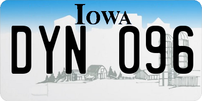 IA license plate DYN096