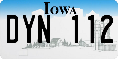 IA license plate DYN112