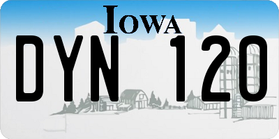 IA license plate DYN120