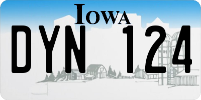 IA license plate DYN124