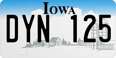 IA license plate DYN125