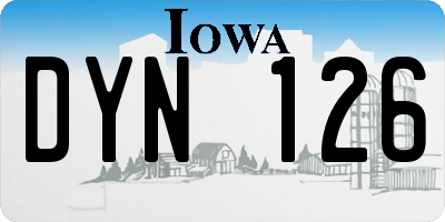 IA license plate DYN126