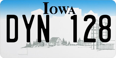 IA license plate DYN128