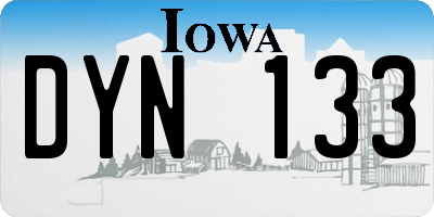 IA license plate DYN133