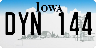 IA license plate DYN144