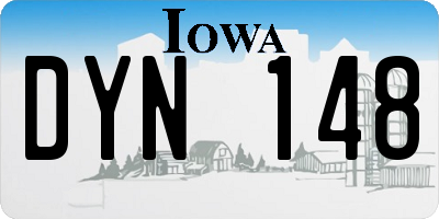 IA license plate DYN148