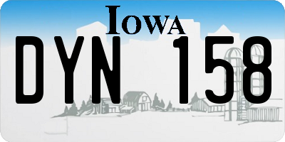 IA license plate DYN158