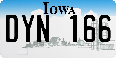 IA license plate DYN166