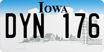 IA license plate DYN176