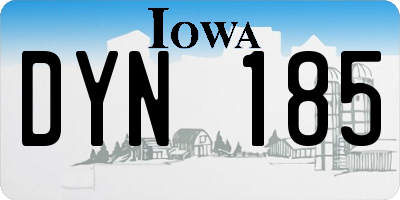 IA license plate DYN185