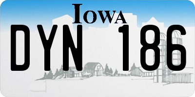 IA license plate DYN186