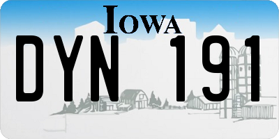 IA license plate DYN191