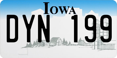 IA license plate DYN199