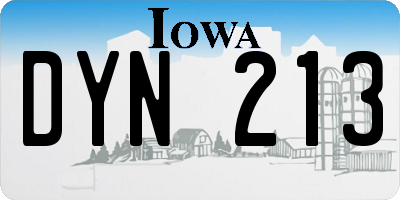 IA license plate DYN213