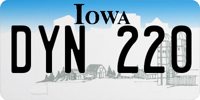 IA license plate DYN220