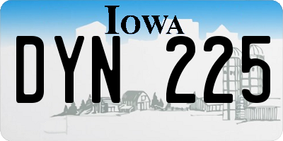 IA license plate DYN225